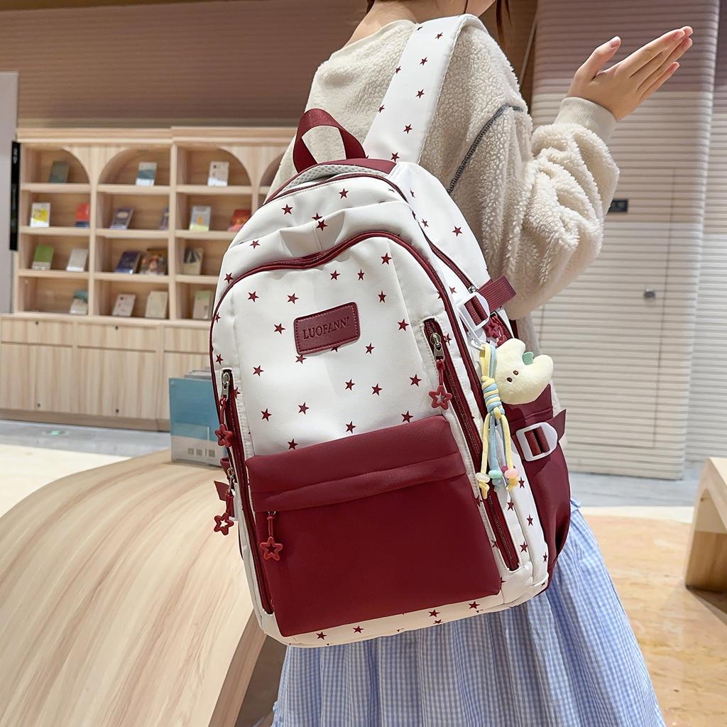 Schoolbag Mori fresh and sweet backpack large capacity multi-compartment lightweight versatile travel backpack high value student schoolbag