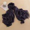 Solid Color Cotton And Linen Scarf Women'S High-End Sense Thin Long Yarn Scarf Sunscreen Shawl Commuter Simple Silk Scarf