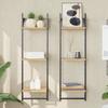 VidaXL 3-Tier Wall Shelves with Bars 2 Pcs Sonoma Oak 836259