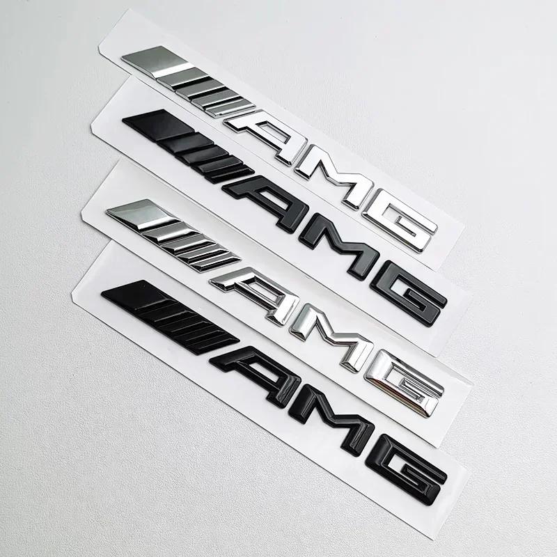 ECD5 For Benz New 3D ABS Black Logo AMG Emblem Letters Car Trunk Badge For Mercedes Benz W204 W205 W176 W177 W212 W213 AMG Sticker Ac