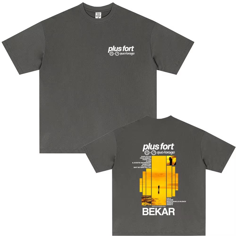 Rapper Bekar Plus Fort Album Graphic Tshirt Men Women Hip Hop Fashion Pop Music Tshirt Unsiex High Quality Soft pure Cotton Top