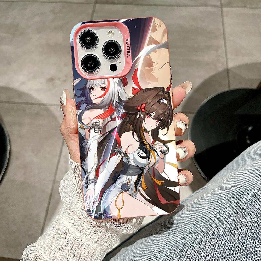 ZZZ Чехол для телефона Ye Shunguang для iPhone 17 16 15 14 13 12 11 X XR XS Air Pro Max Plus Розовый Разноцветный Серебристый Чехол