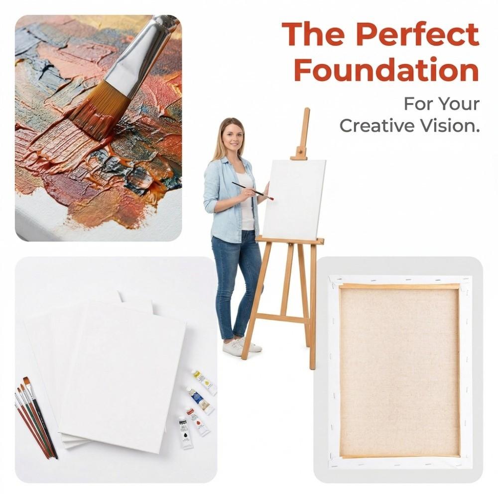 White Canvas Frame Rectangle Painting Canvas Art Board Canvas Stretcher  Art Creation