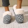 Мода Зима Новые Модные Круглые Головы Однотонные Большие Женские Хлопковые Тапочки Носить Толстую Подошву Удобная Женская Обувь На Открытом Воздухе