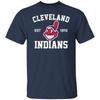 Футболка Cleveland Indians Основана в 1915 году Шеф Ваху Подарок Мужская Темно-синяя Унисекс Все размеры Унисекс Футболка