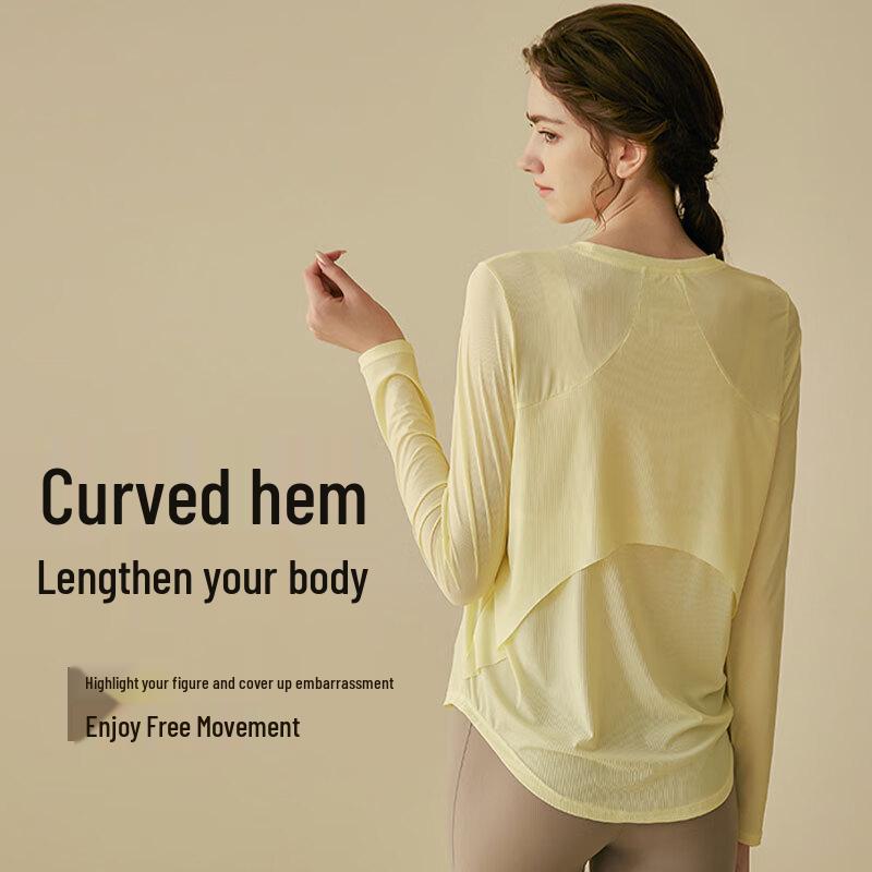 Women's Loose Fit Quick-Dry Long Sleeve Yoga & Sports Top