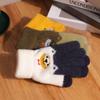 Мультяшные студенческие вязаные перчатки Ветрозащитные велосипедные варежки Зимние перчатки с полными пальцами