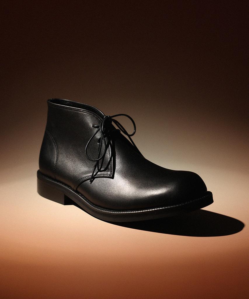 Firenze Atelier [Vibram] Ankle Line Solid Chukka Boots 2700 [Kip Black]