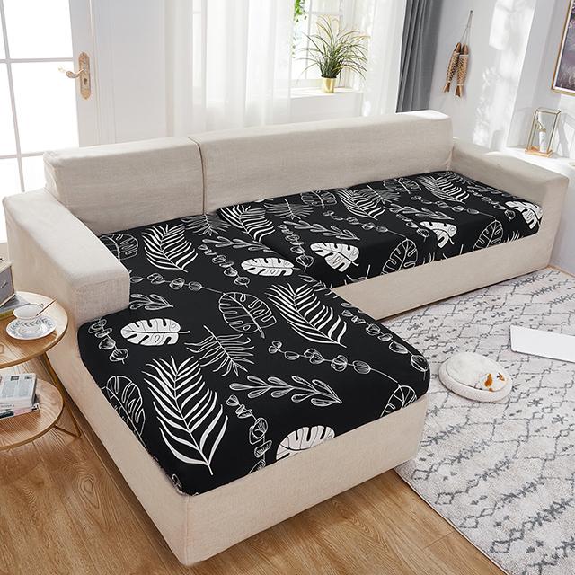 Elastic Printing Sofa Cushion Covers Furniture Protector Corner Sofa Slipcover For Dining Room Washable Removable Couch Covers