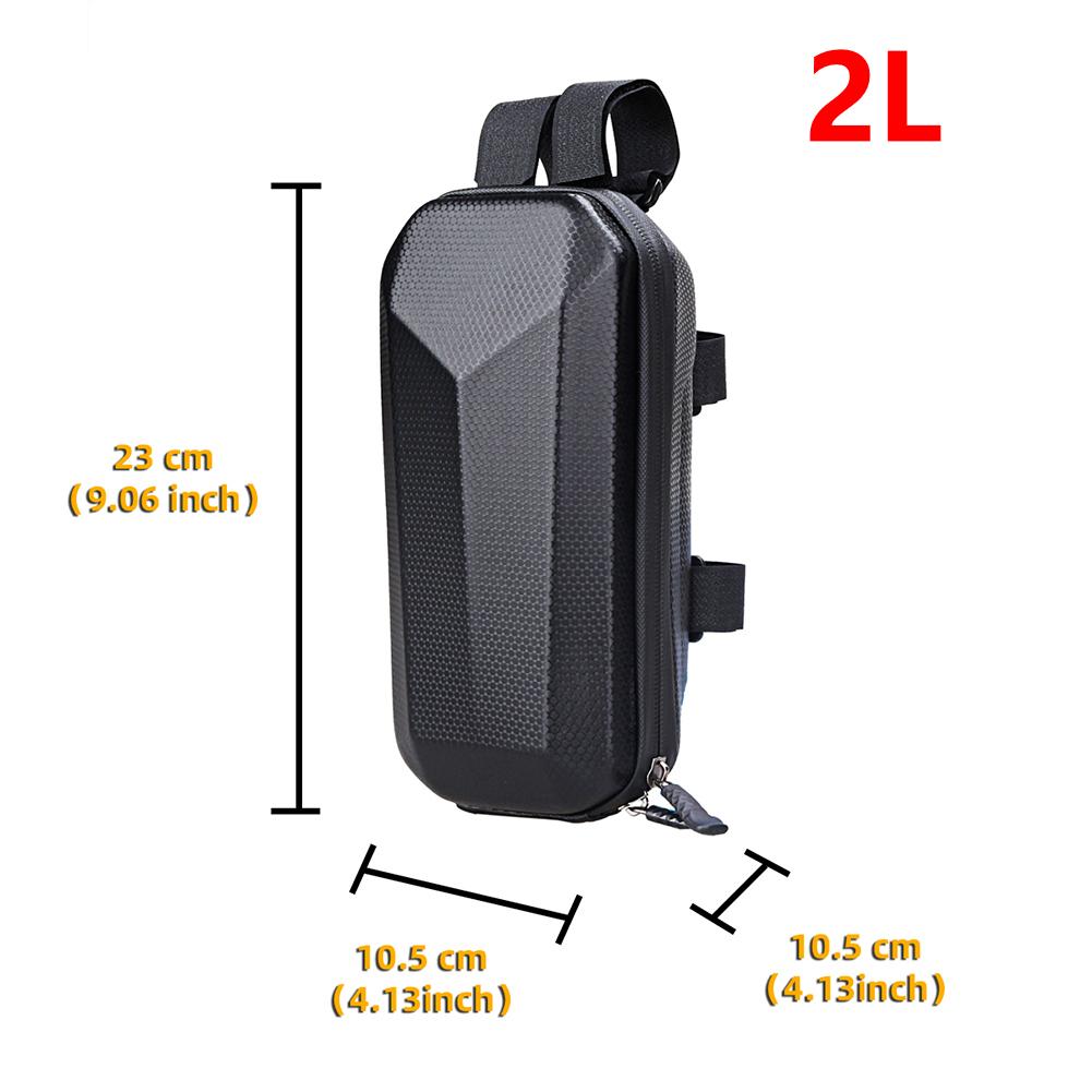 4-2L Portable Electric Scooter Handle Bar Bag Skateboard Hard Shell Front  Pouch Biking Waterproof EVA Hard Case Cycling Parts