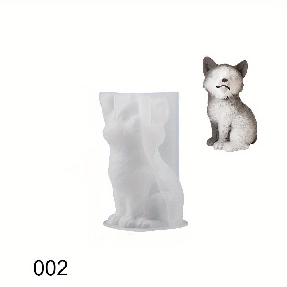 DIY Милое животное Маленькая лиса 3D Форма Силиконовая форма для цементной гипсовой формы Глиняная свеча Изготовление домашнего украшения для стола Поделки