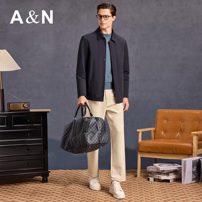 Antonio Men's Business Classic Removable Liner 90% Goose Down Jacket