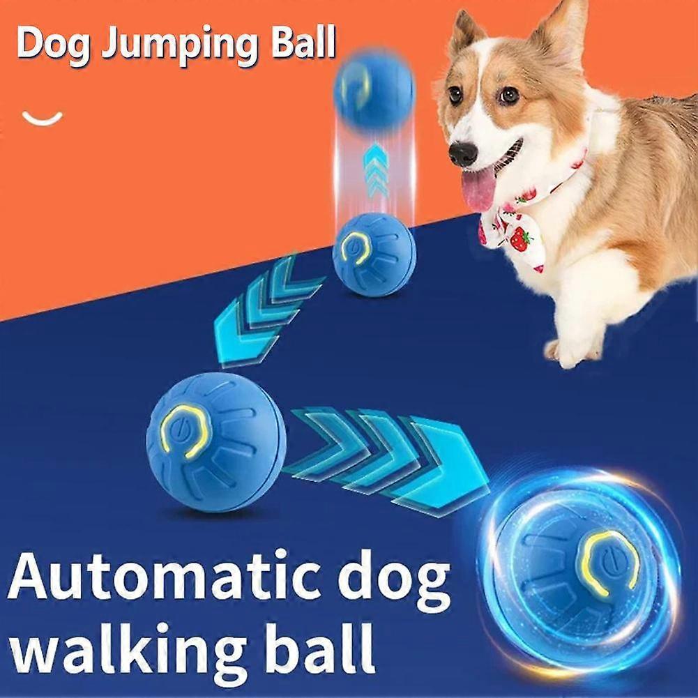 orange Automatic Jumping Ball For Pet Dog Interactive Training Fetch Toy Pu