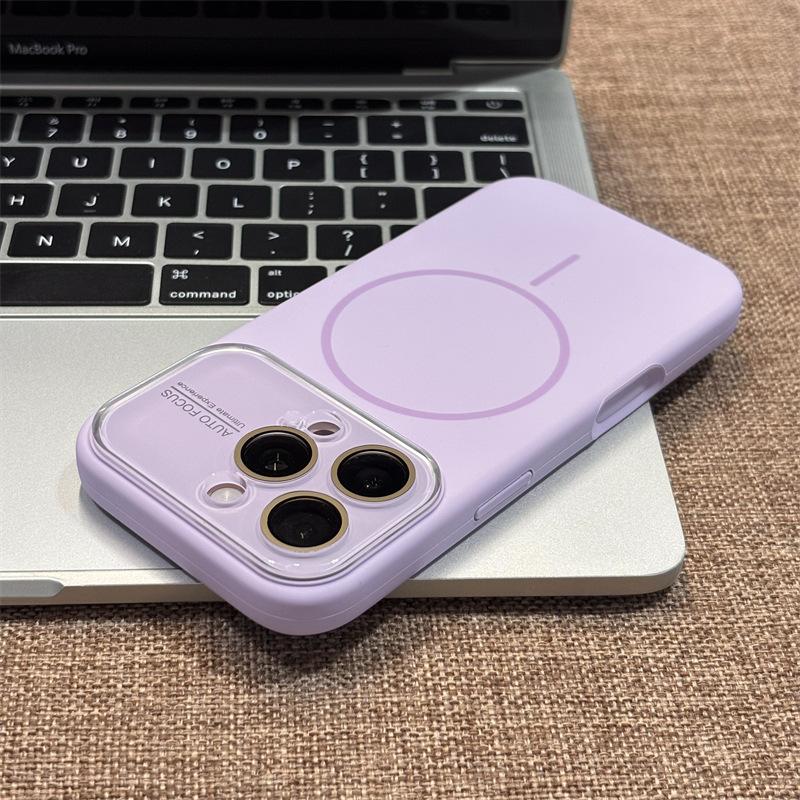 Стандартный продукт, совместимый с чехлом для Apple iPhone 17 Air Phone Case 13/14/15/16, Большое окно, iPhone 15 Pro, Жидкое магнитное закрытие
