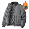 Новая синяя куртка мужское пальто утолщенный хлопок тепловой воротник-стойка большой размер повседневная хлопковая одежда высокого качества ветрозащитная