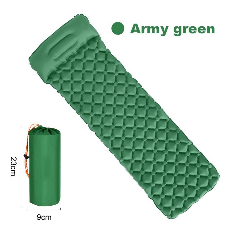 Double Bed Camping Inflating Sleeping Mats Folding Outdoor Sleeping Pad Inflatable Seat Mattress with Pillow Ultralight Travel