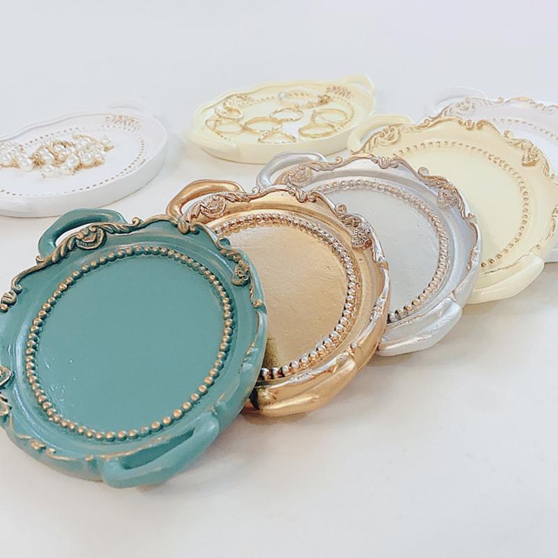 Креативные подсвечники из смолы Подставка для ювелирных изделий Серьги Ожерелья Подставка для хранения Поднос для чая Туалетный столик Декоративное блюдо