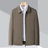 High-end Mulberry Silk Jacket Men's Middle-aged and Elderly Lapel Business Jacket Spring and Autumn New Dad Wear Business Casual Top