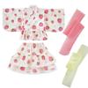 SEIWARAKU Yukata Set with Lace and Two Obi Perfect for Summer Fireworks Obon and Commemorative This Cute Floral Print Dress and Obi Sash Are Perfect