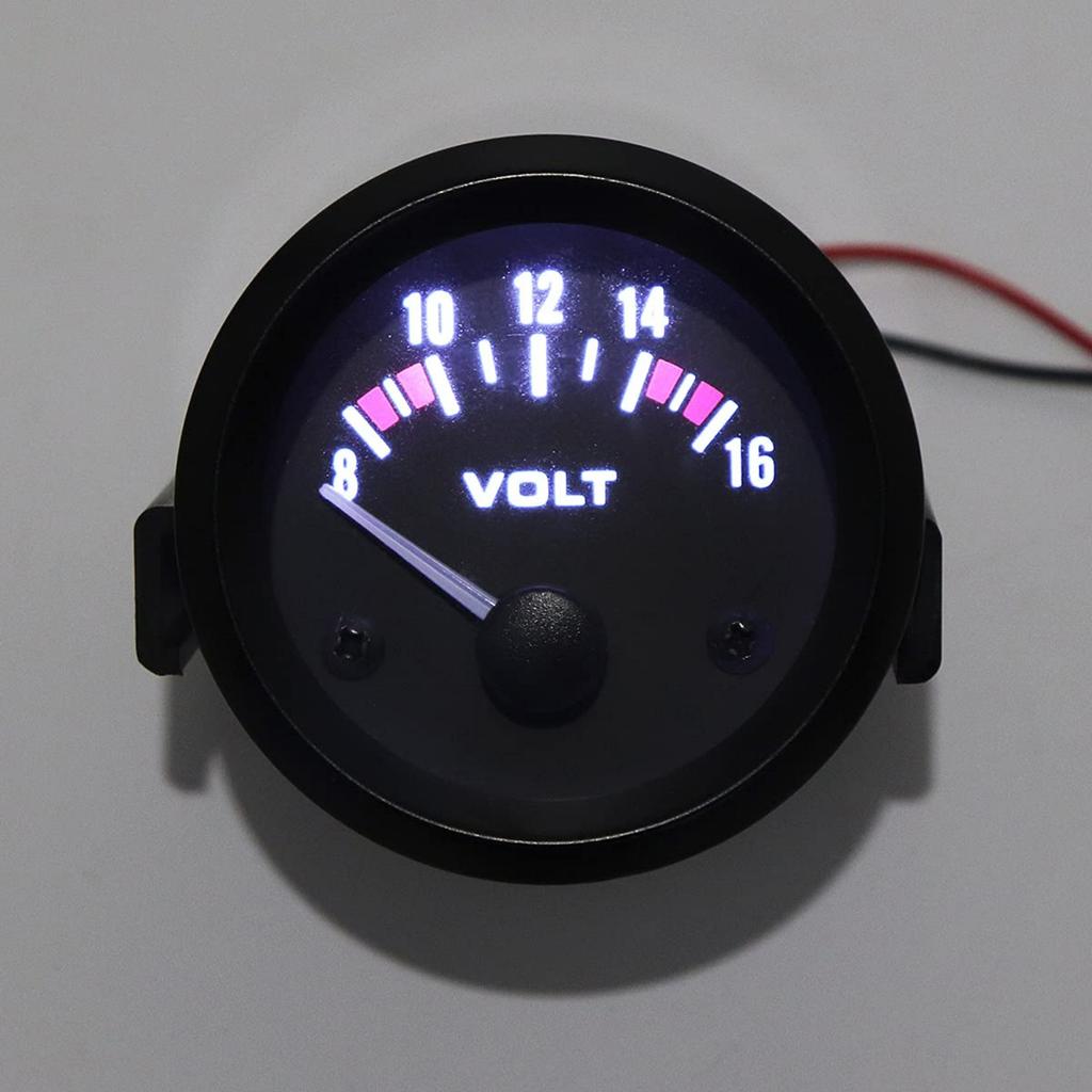 2" 52MM 12V 8~16V Универсальный Светодиодный Электрический Автомобильный Вольтметр Измеритель Напряжения, Вольтметр, Стрелочный Вольтметр