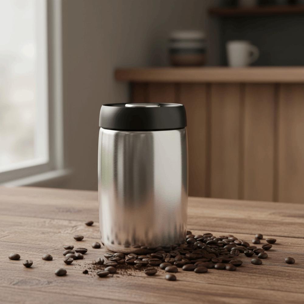 304 Stainless Steel Coffee Beans Vacuum Sealed Jug Moisture-proof Cereal Storage Tank Cookies