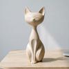 Элегантная статуэтка кошки 3D-печать Минималистичное искусство Скульптура кошки Коллекционная фигурка котенка для стола Винного шкафа Спальни Прикроватного декора Подарки
