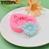 2шт DIY Силиконовые формы для помадки и шоколада Подсолнух с листьями Формы для шоколада Клеевая глина Формы для поделок Цветочный дизайн Формы для выпечки