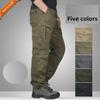 Многофункциональные мужские тактические брюки-карго для активного отдыха — много карманов, свободный крой для походов и путешествий
