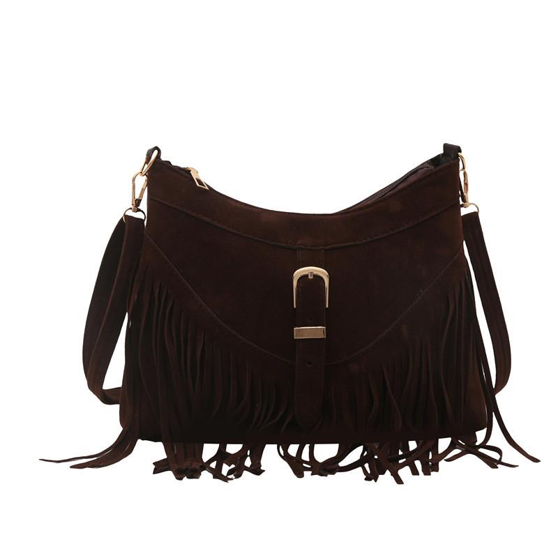 Bohemian Ethnic Fringe Bag For Women Small Shoulder Crossbody Purse