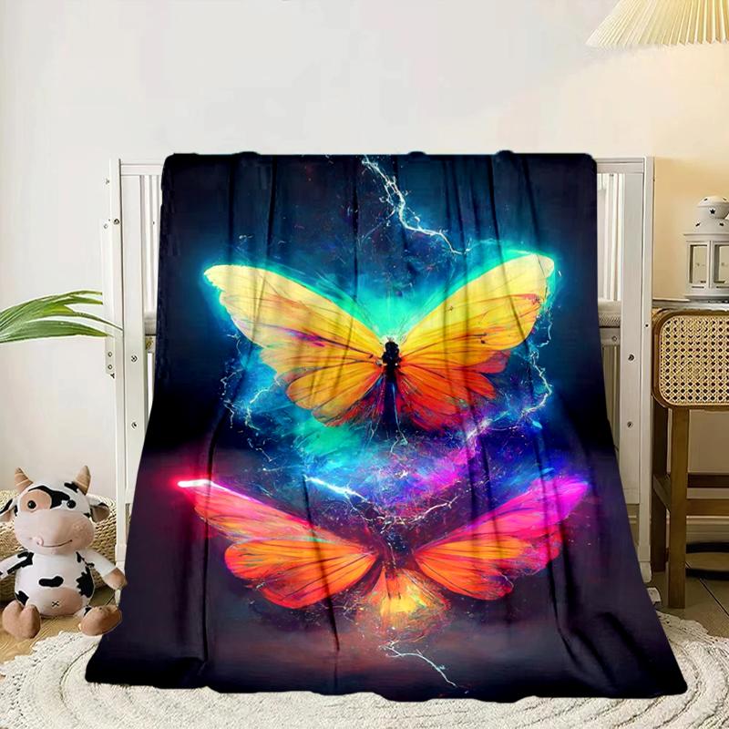 Electric Butterfly Dance Blanket Flannel Blanket Throw Blanket Sofa Cover Blanket Soft Premium Blanket Picnic Blanket Tv Blanket Gifts