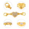 2Sets/Bag Heart-shaped Strong Magnetic Clasps Lobster Fit Bracelets Necklace End Clasp Connectors for Jewelry Making