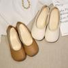 Женские туфли французской бабушки Женские 2025 весна и осень новые Корейская версия универсальные студенческие на плоской подошве с мелким вырезом одинарные туфли ретро квадратный