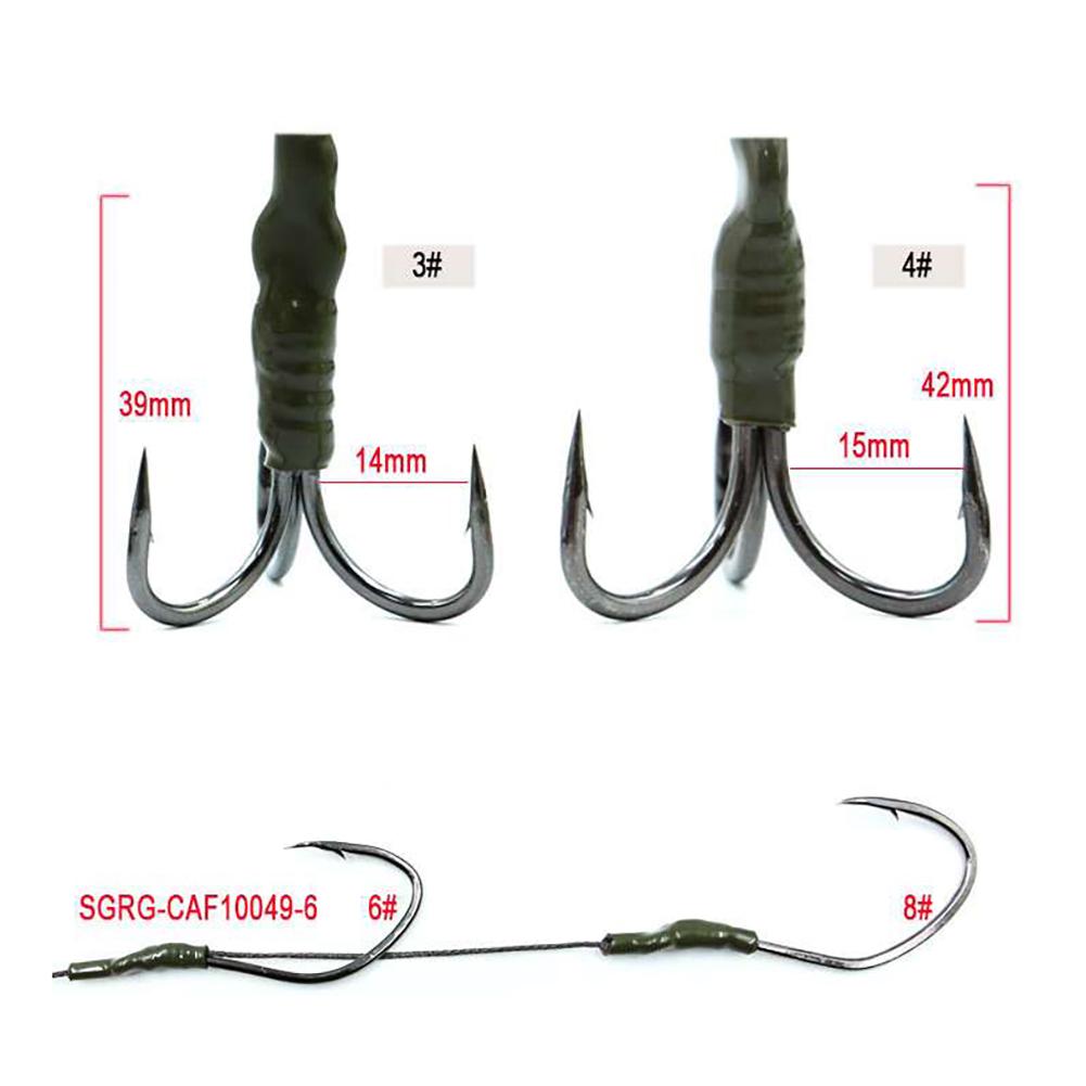 Freshwater For Catfish Rig PE Line + High Carbon Hooks 6# 8# or 8# 10#