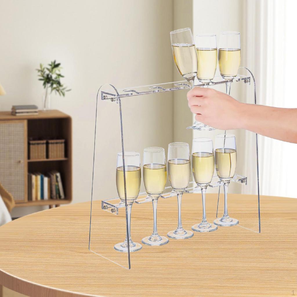 Champagne Glass Holder Stemware Tower Shelf Universal Multifunction Flute Stand