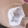 Solid Color Earflaps Hat Windproof Knitted Baseball Hat Fashion Plush Peaked Cap  Autumn