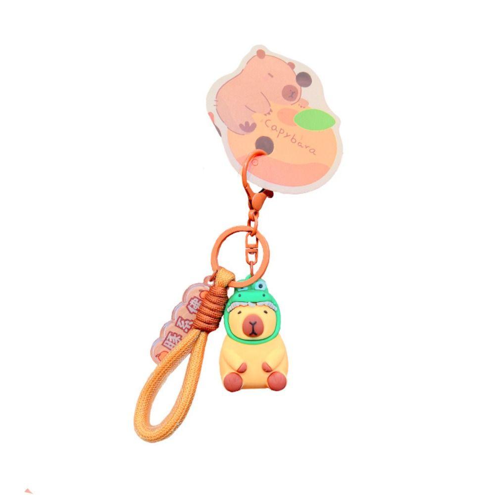 Korean Style Capybara Key Chain Silica Gel Cartoon Key Buckle Capybara Pvc Pendant  Bag Pendant
