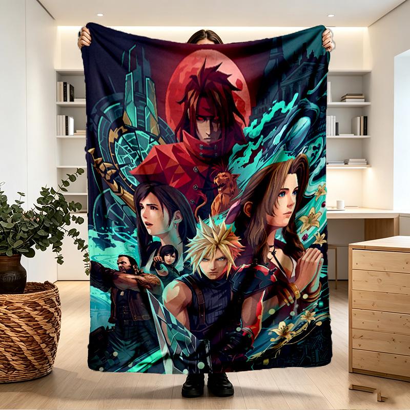 Final Fantasy Print Blanket - Soft & Comfortable, for Bedroom, Travel, Sofa, Home Decoration - Birthday Christmas Gift for Friend