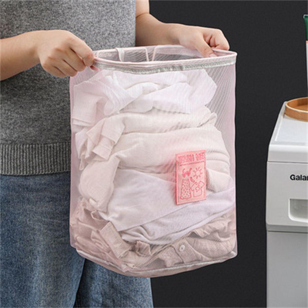 Mounted Mesh Organizer Bag Dirty Clothes Baskets Bathroom Storage Laundry Basket Clothing Bucket