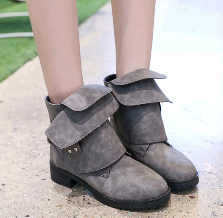 2024 долларов зимой голова высоко с толстым с внешней торговлей отбортовка пряжка ремня два носить короткие сапоги сапоги больших ярдов yujk