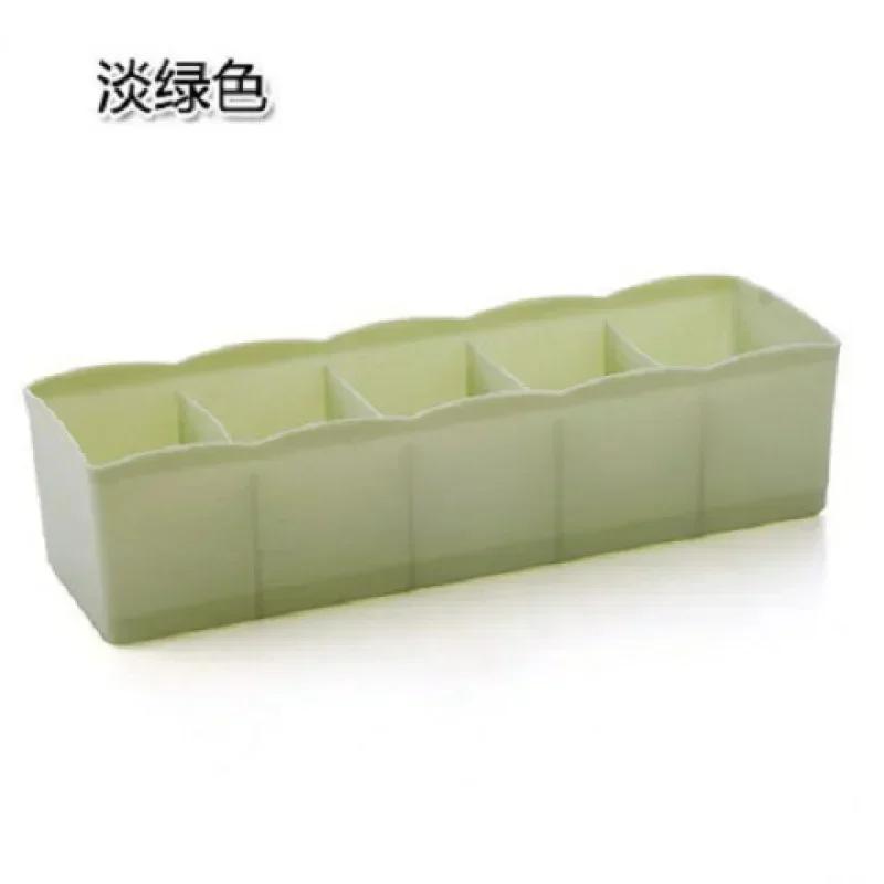 Органайзер для шкафа, сортировочные коробки, бытовая корзина для хранения, 5 отделений, коробка для хранения нижнего белья и носков, пластиковый разделитель для ящика, настольный аксессуар