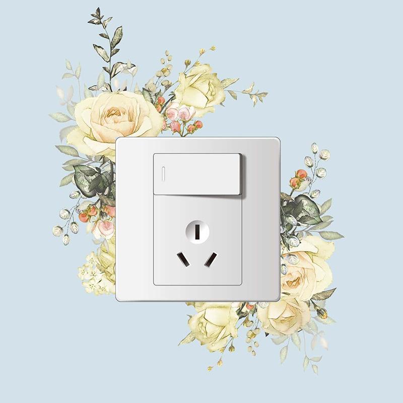 Романтичный цветок Switch Paste Home Background Beautification Декоративные наклейки на стену Самоклеящиеся обои