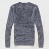 Men's Slim V-Neck Wool Sweater - Autumn/Winter Korean Style, Plush Seahorse Hair, Thick, Trendy