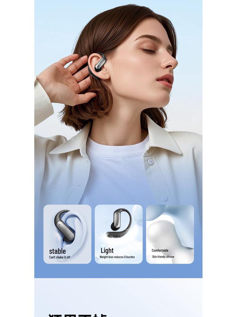 Умные Bluetooth-наушники M118 с ИИ-переводом, высококачественным звуком, долгим временем работы от аккумулятора, индикатором заряда и дизайном с ушным крючком