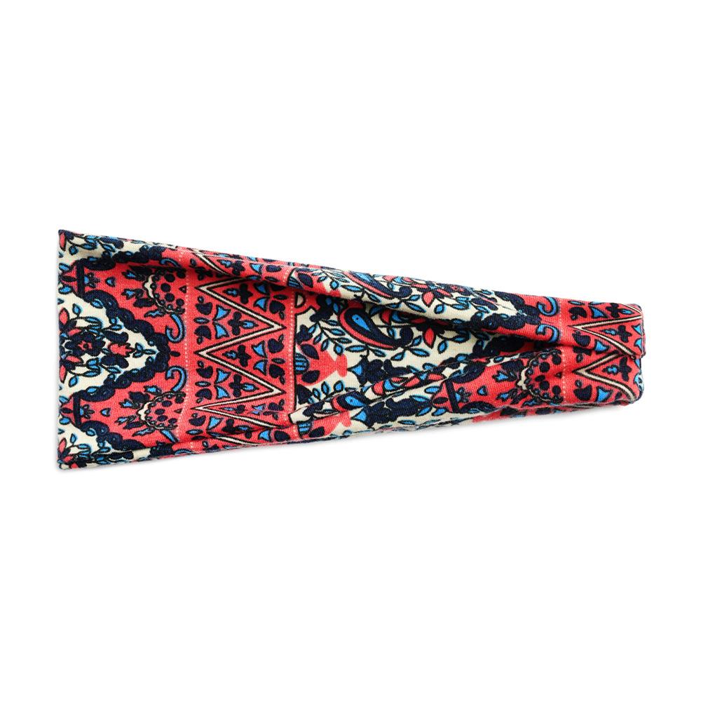 Женская спортивная повязка на голову, повязка на голову для йоги, впитывающий пот пояс, антиперспирант, широкий край, напечатанный платок, аксессуары для волос