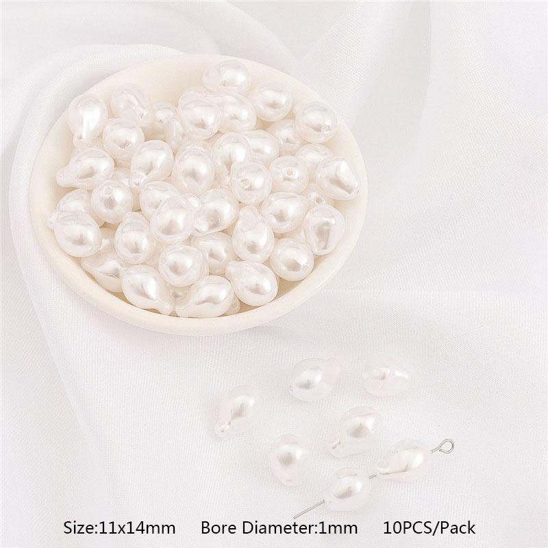 10/20 шт./упак., высококачественные бусины из АБС-пластика с искусственным жемчугом неправильной формы, свободные бусины для ожерелья, ювелирные аксессуары