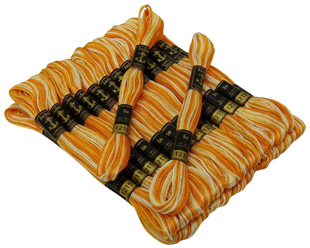 IBA Indianbeautifulart двухцветный многожильный хлопок, вышивка крестиком, ручная вышивка, нить мулине, 25 мотков, коричневый и