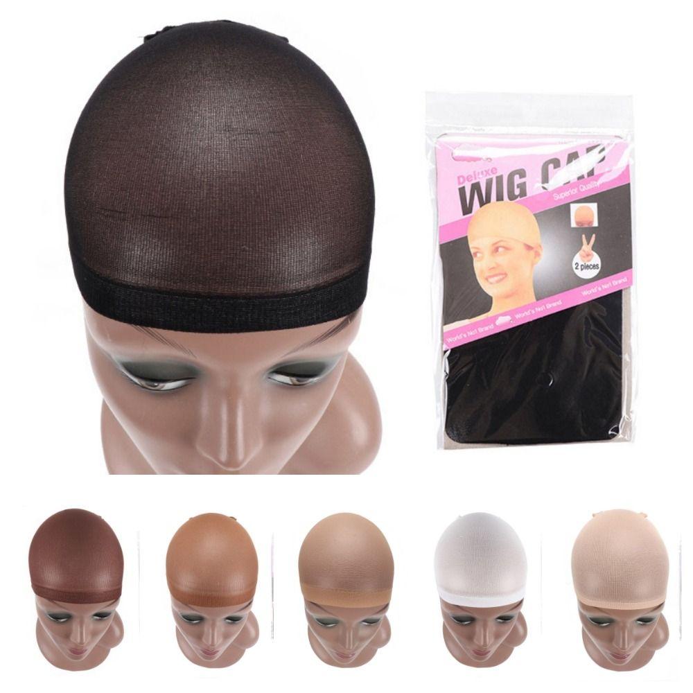 2Pcs Invisible Wig Cap Elastic Hair Net Wig Accessories Stocking Wig Caps for Making Wigs
