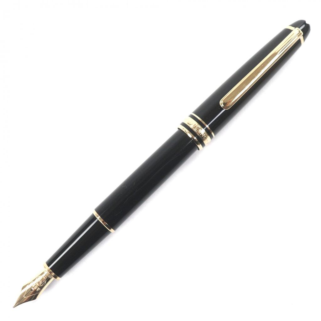 Great MONTBLANC fountain pen Meisterstück Classic white star black 14K mens Used