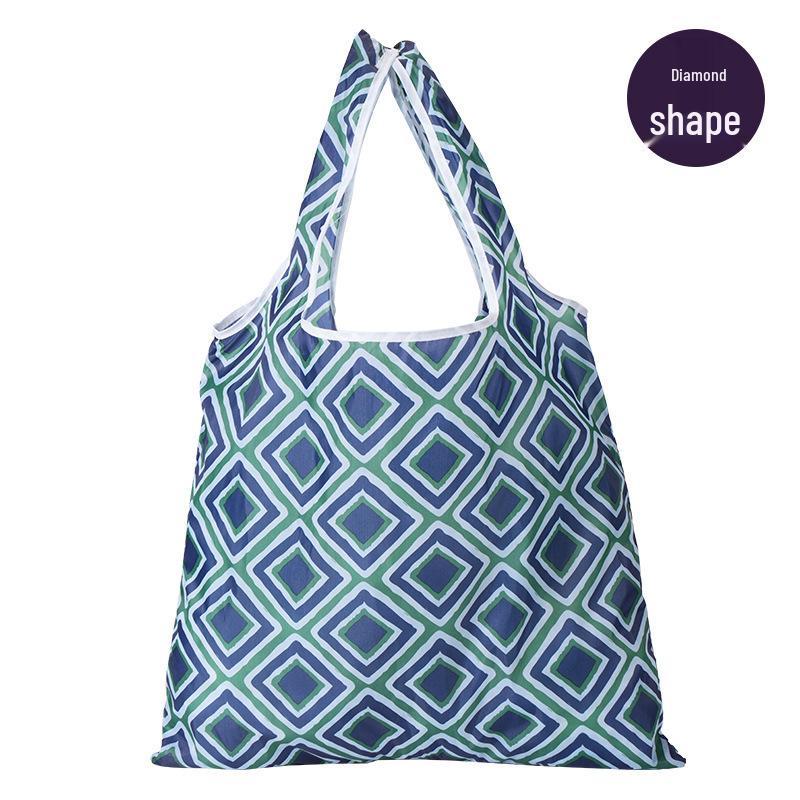 Экологичная складная сумка большой вместимости для покупок и хранения - Креативная портативная сумка с принтом