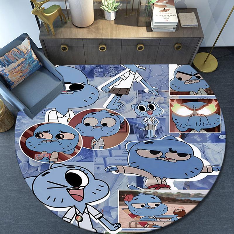 Nicole Watterson pattern round rug,Carpet Rug for Living Room Bedroom Playroom ,Non-slip Floor Mat,Holiday Gifts and Birthday Gifts.